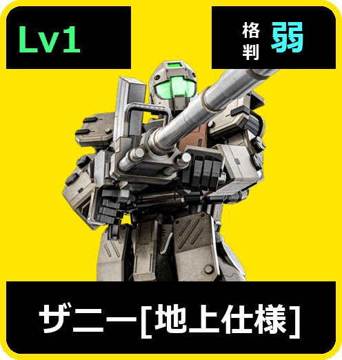 ザニー［地上仕様］ Lv1 (C200/Ground)
